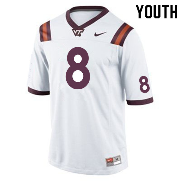 Youth #8 Phil Patterson Virginia Tech Hokies College Football Jerseys Sale-Maroon - Click Image to Close